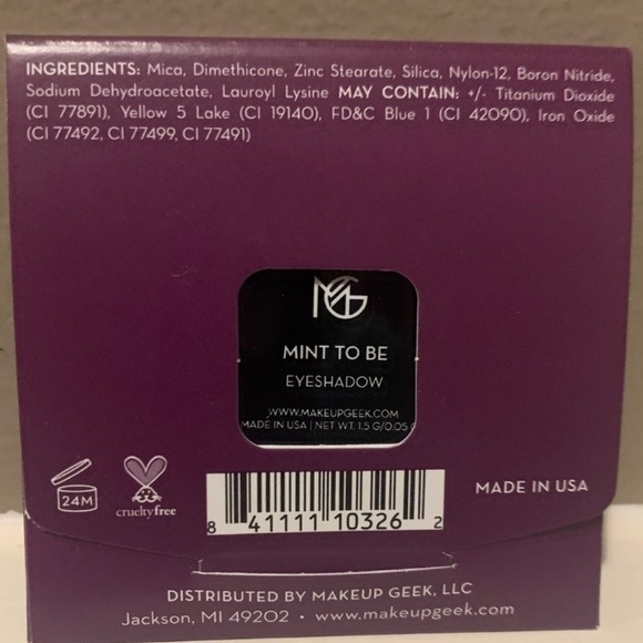 NWT Full Size MAKEUP GEEK Signature Matte Square Eyeshadow “MINT TO BE” - Picture 2 of 7